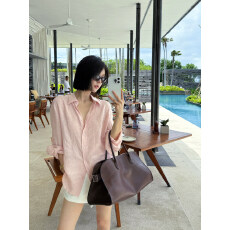 批发盐系<b class='q'>男</b>友衫 亚麻<b class='q'>长袖</b>翻领慵懒风高级设计<b class='q'>衬衫</b>女2026春季新款<b class='q'>衬衣</b>