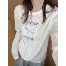 批发已出大货 小熊贴布圆领<b class='q'>T</b><b class='q'>恤</b>上衣<b class='q'>女</b>2026春季新款<b class='q'>长袖</b>打底衫百搭白色