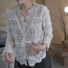批发官图实价 蕾丝 防晒<b class='q'>镂空</b>上衣百搭重工刺绣V领空调房衬衣开衫女