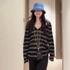 批发官图实价 天丝雪花棉 连帽条纹开衫女<b class='q'>春秋</b>韩系慵懒风上衣<b class='q'>小外套</b>