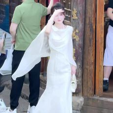 批发官图实价 两穿<b class='q'>雪纺衫</b>披肩温柔气质罩衫女春秋季开衫微透仙气上衣