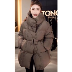 批发2026冬新款加厚连帽保暖中长款白鸭绒羽绒服女韩版面包服外套女潮