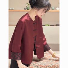 批发2026新中式国风复古时尚气质百搭显瘦设计感高级感红春季新款外套