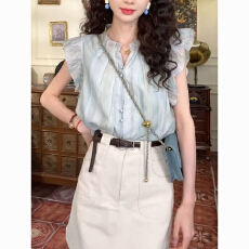 批发法式荷叶百搭<b class='q'>显瘦</b><b class='q'>衬衫</b>女装时髦洋气时尚设计感小众夏季减龄上衣潮