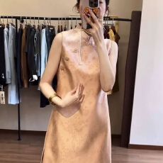 批发国风新中式无袖旗袍连衣裙女2026夏季新款气质宽松短裙高级感女装