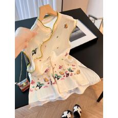 批发高级感盘扣立领改良旗袍国风时尚衬衫女夏季新款中式绣花气质小衫