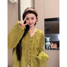 批发2026夏季新款文艺百搭荷叶边V领显瘦上衣减龄衬衫女