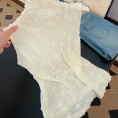 批发小香风重工立体花朵上衣女夏季新款洋气半高领修身显瘦绝美小衫潮
