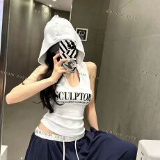 批发2026夏季新款时尚<b class='q'>百搭</b>辣妹连帽U领修身显瘦无袖背心上衣女潮