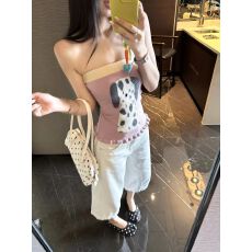 批发甜美纯欲风斑点小狗抹胸背心女2026夏季弹力修身内搭显瘦上衣爆款