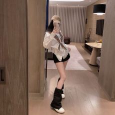 批发小众设计感格子轻奢领带拼接长袖<b class='q'>衬衫</b>2026春秋气质高级感<b class='q'>上衣</b>外套