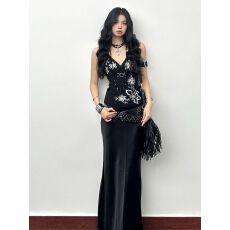 批发时髦辣妹<b class='q'>街头</b>亚比印花吊带背心蕾丝拼接女2026夏古着露背上衣潮