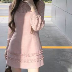 批发法式甜美风粉色<b class='q'>波点</b><b class='q'>衬衫</b>连衣裙套装女2026春季显瘦气质减龄两件套