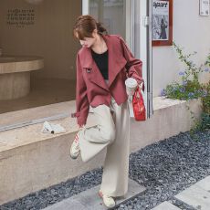 批发韩系超洋气风衣外套女短款2026新款早春超火上衣小个子休闲夹克潮
