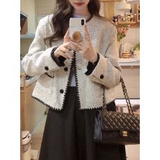 批发小香风女新款法式优雅复古圆领<b class='q'>短外套</b>半裙