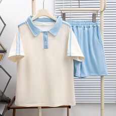 批发日系软妹可爱亚文化萌宅系印花短袖T恤裤子学生运动休闲套装<b class='q'>女童</b>