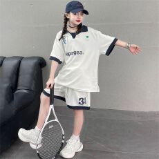 批发<b class='q'>女</b><b class='q'>童</b>夏装运动套装2026新款儿童<b class='q'>中大</b>童夏季短袖t恤洋气时髦两件套