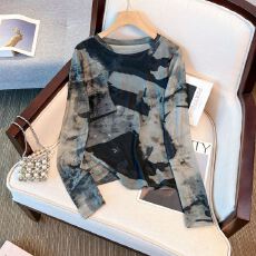 批发<b class='q'>实拍</b><b class='q'>大码</b><b class='q'>女装</b>复古印花双层网纱长袖防晒女春夏宽松轻薄罩衫上衣女