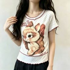批发官拍大码设计感假两件印花网纱<b class='q'>短袖</b><b class='q'>t</b><b class='q'>恤</b><b class='q'>女</b>夏季胖显瘦修身上衣