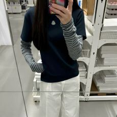 批发韩版个性复古拼接<b class='q'>长袖</b>上衣