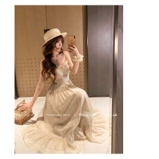 批发LazyDidi爱德华少女 浪漫裙摆复古立体蕾丝长裙古董<b class='q'>宫廷</b>风