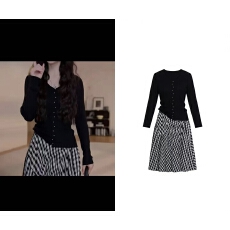 批发2026年新款显瘦显高时尚半身裙侧拉链气质格子胖mm大码宽松清爽