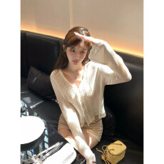 批发时尚冰丝针织防晒衣女夏新款松弛感宽松显瘦开衫外套<b class='q'>短</b>款空调上衣