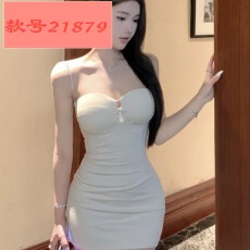 批发纯欲风御姐辣妹性感抹胸吊带连衣裙高端精致修身包臀生日小礼裙夏