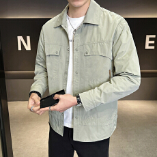 批发春秋新款20226男士工装夹克休闲百搭翻领外套潮牌时尚男装上衣