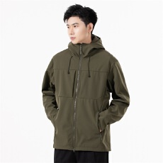 批发户外冲锋衣男春<b class='q'>秋</b>情侣装保暖软壳单层外套薄款夹克运动风衣软壳衣