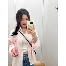 批发日系休闲条纹长袖<b class='q'>衬衫</b>女情侣装复古刺绣<b class='q'>衬衣</b>上衣<b class='q'>外套</b>女