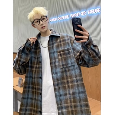 批发[] 蓝色格子衬衫外套女韩系宽松慵懒风早<b class='q'>春</b>新款休闲百搭长袖