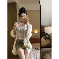 批发[]  日系甜美小波点满印衣女<b class='q'>夏</b>季新款学生宽松休闲减龄开衫外