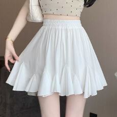 批发<b class='q'>半身裙</b>女夏高腰设计感小个子蓬蓬裙A字短裙<b class='q'>不规则</b>荷叶边<b class='q'>半身裙</b>