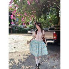 批发花野信筏 油画碎花半身裙女早<b class='q'>春</b>漂亮穿搭初夏显瘦绝美中裙