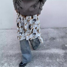 批发<b class='q'>复古</b>蕾丝叠穿半裙 薄款不规则时髦搭配短裙松紧腰