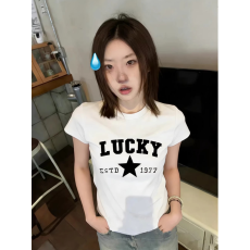 批发1*1纯棉 常规款正肩常规短袖 高弹力新款夏季修身显瘦洋气上衣