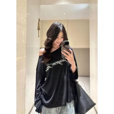 批发【广州莱赛尔雪花棉】斜肩一字领薄款微透<b class='q'>防晒</b>罩衫女长袖宽松上衣