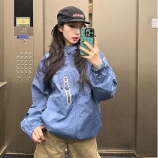 批发春夏防晒防风防水冲锋夹克男<b class='q'>女</b>登山宽松外套户外运动机能上衣