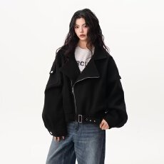 批发美式解构假两件棒球服外套男女设计感宽松潮牌cleanfit飞行服<b class='q'>夹克</b>