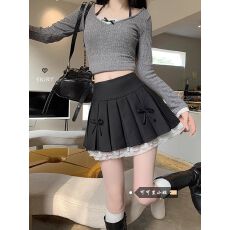 批发斜纹布+安全裤+蕾丝小众<b class='q'>百褶</b>裙JK制服裙子半身裙春夏季<b class='q'>短裙</b>秋冬