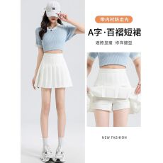 批发四面弹+安全裤+拉链新款<b class='q'>百褶</b>裙JK制服裙子半身裙春夏季<b class='q'>短裙</b>秋冬