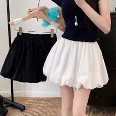 批发原版品质白色花苞短裤女夏季薄新款小个子休闲<b class='q'>灯笼</b>蓬蓬半身<b class='q'>裙</b>裤
