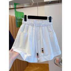 韩系阔腿短裤女夏2025新款宽松显瘦休闲裤宽松大码百搭简约裤子