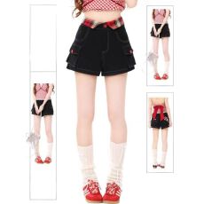 韩版潮流牛仔短裤女夏季新款宽松显瘦高腰修身弹力辣妹包臀热裤子