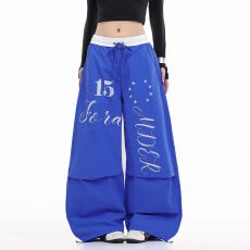 批发塔丝隆速干面料工艺印花宽松阔腿爵士舞弯<b class='q'>裤</b>街舞<b class='q'>嘻哈</b>休闲<b class='q'>裤</b>男女