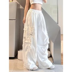 批发美式<b class='q'>嘻哈</b>hiphop工装<b class='q'>裤</b>男女春秋高街设计感多口袋阔腿拖地<b class='q'>裤</b>子