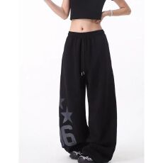 批发韩版印花抽绳街舞hiphop嘻哈休闲裤女爵士舞jazz长裤运动<b class='q'>街头</b>潮