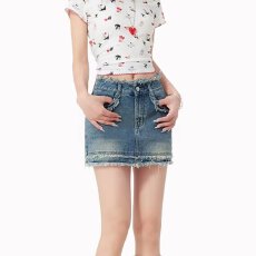 批发辣妹美式复古牛仔半身裙<b class='q'>女</b>装大码毛边包臀裙a字短裙<b class='q'>裙裤</b>裙子