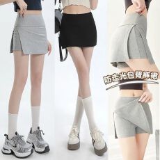 批发辣妹开叉包臀裤裙夏新款高腰<b class='q'>显瘦</b>防走光假两件运动短款a字半身裙